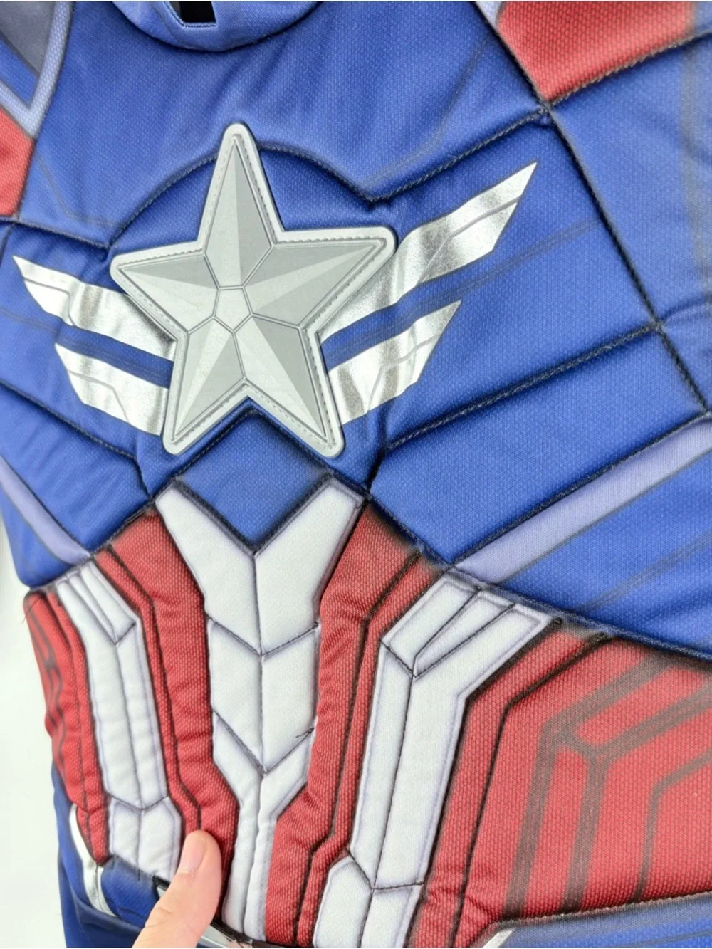Marvel Captain America Sam Wilson Official Youth Jumpsuit Costume Superhero XS - Picture 3 of 9